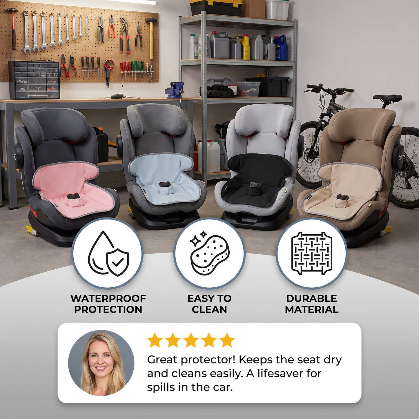 Waterproof Car Seat Protector for Child Seats