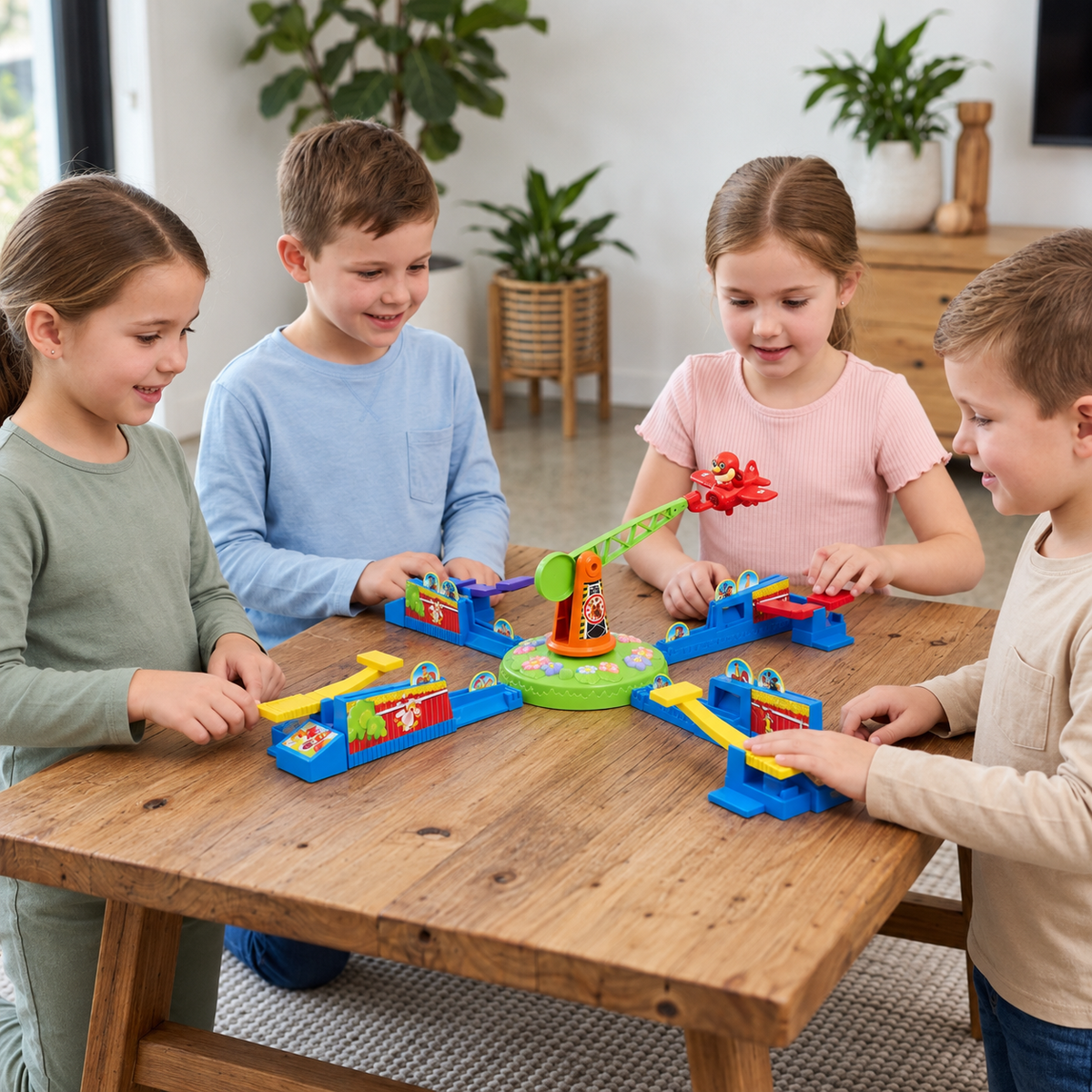 Interactive Multiplayer Flying Plane Family Board Game