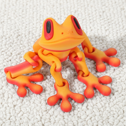 3D Printed Magnetic Flexible Frog Fidget Toy