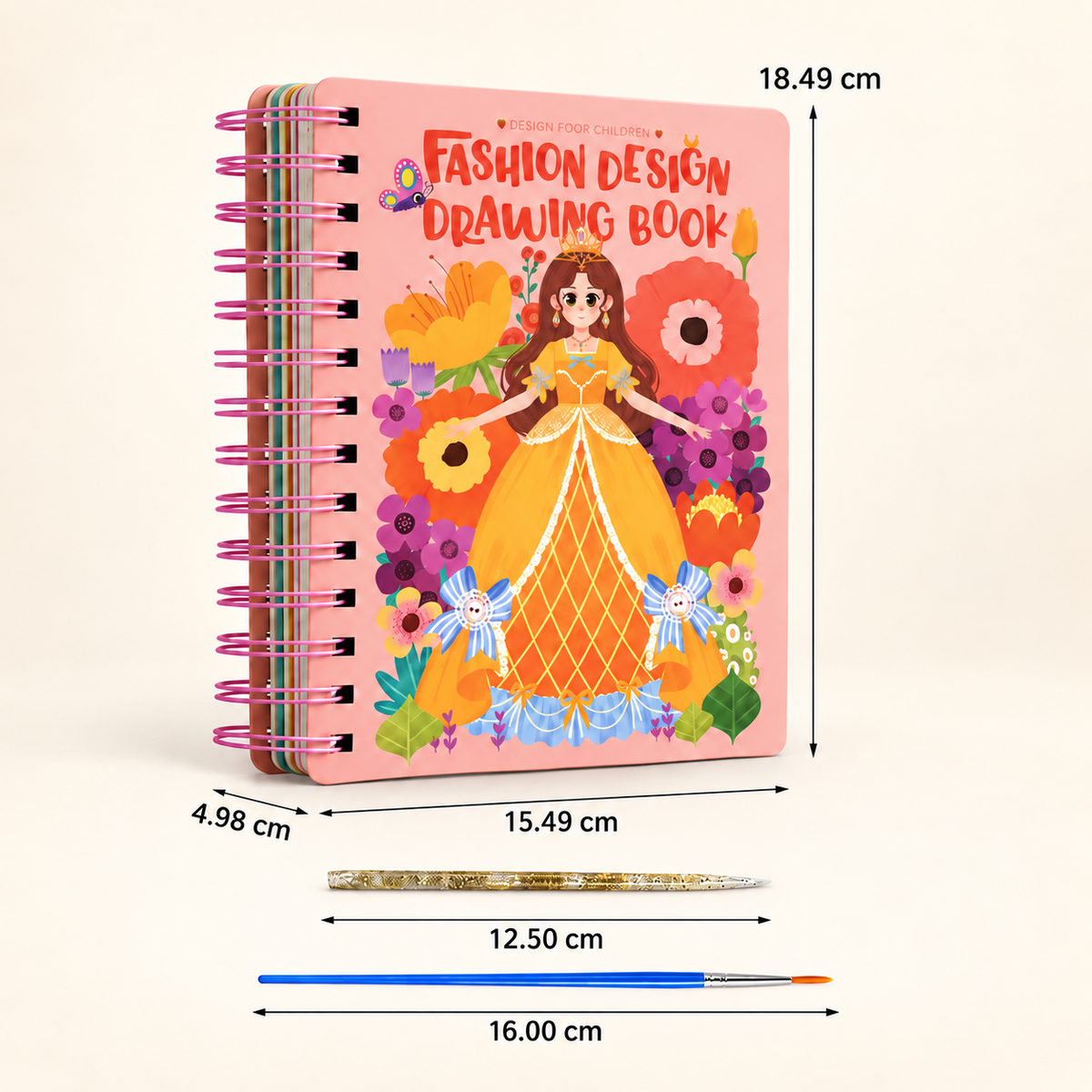 4-in-1 Fairy Princess Diamond Painting, Poke-In, Embroidery & Watercolor Art Kit for Kids