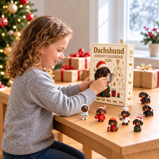 24-Day Dachshund Advent Calendar with Surprise Figurines