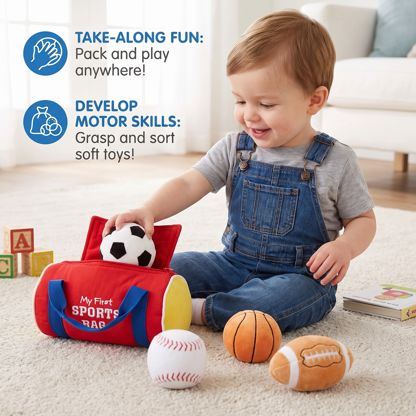 My First Sports Plush Bag – Soft Baby Play Set