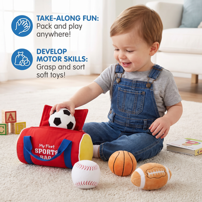 My First Sports Plush Bag – Soft Baby Play Set