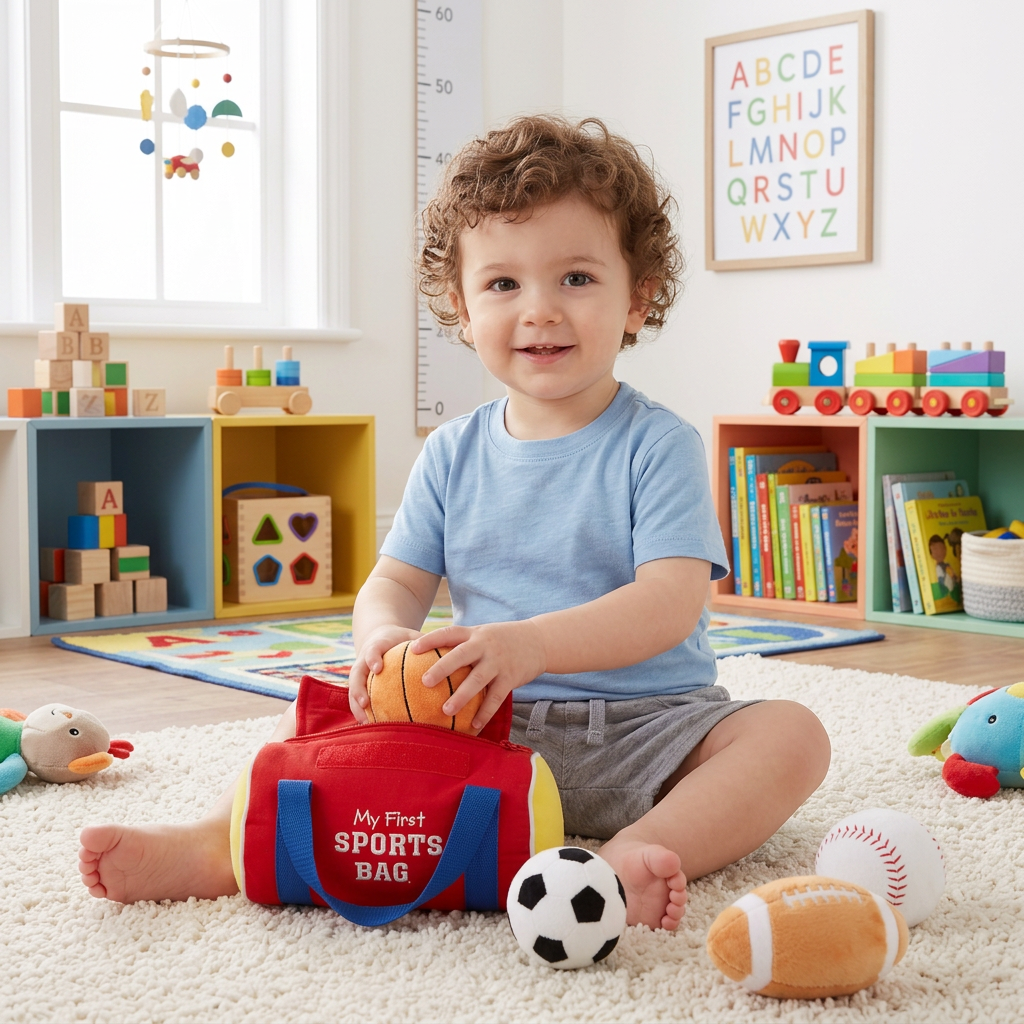 My First Sports Plush Bag – Soft Baby Play Set