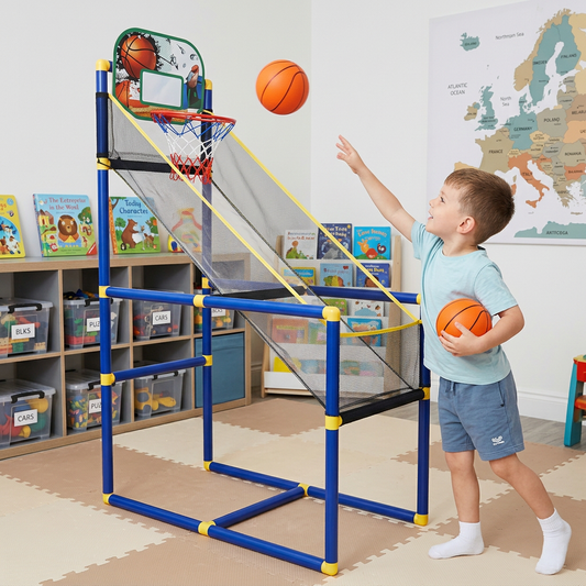 Adjustable Kids Basketball Hoop Set - That Grows With Your Kids