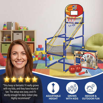 Adjustable Kids Basketball Hoop Set - That Grows With Your Kids