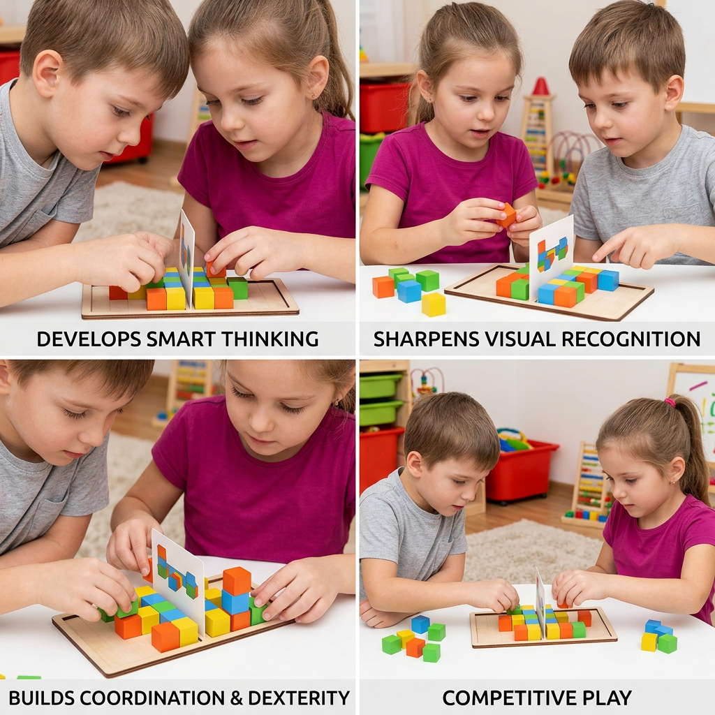 3D Color Match Building Blocks Puzzle Game