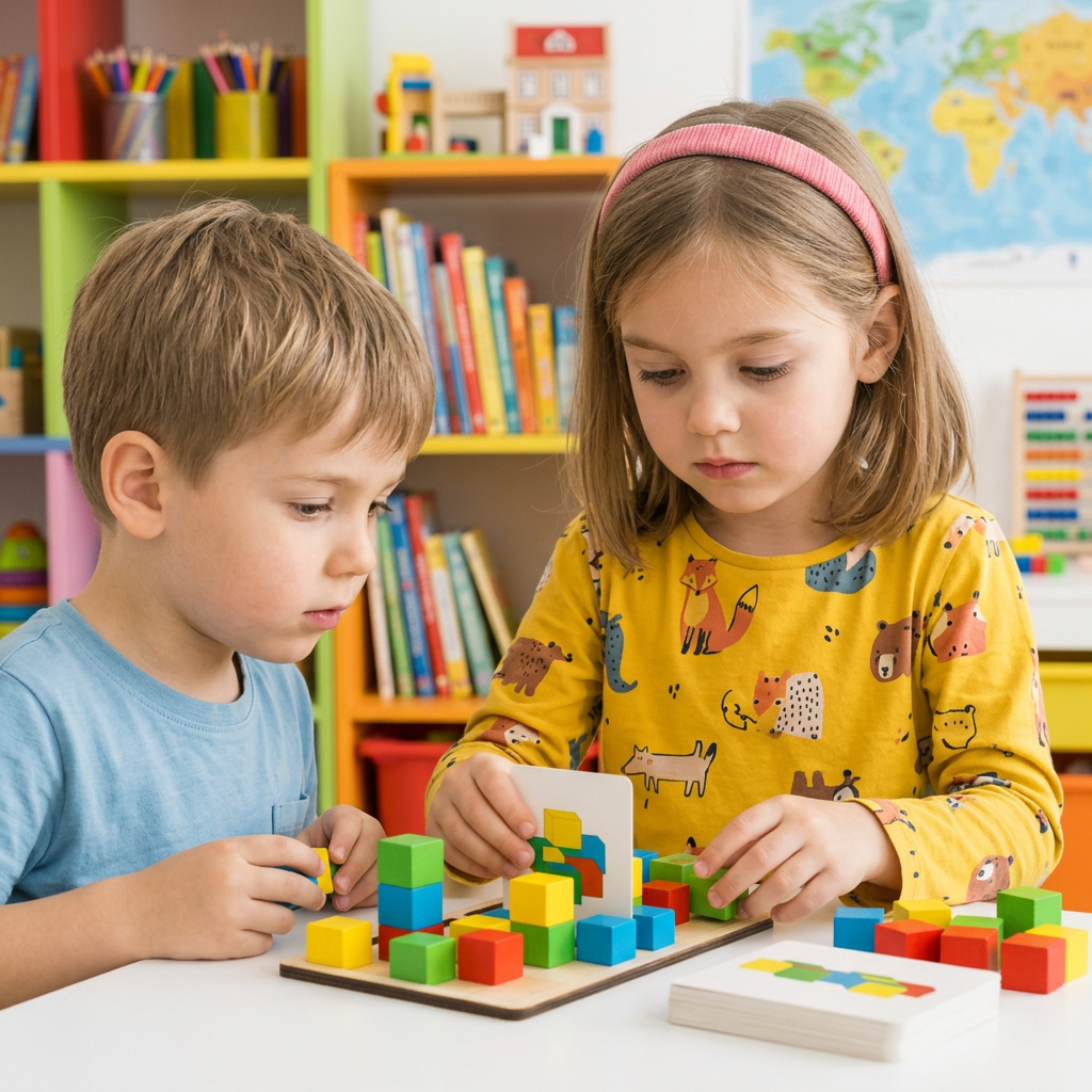 3D Color Match Building Blocks Puzzle Game