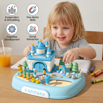 Magnetic Dream Castle & Garden Playset for Kids