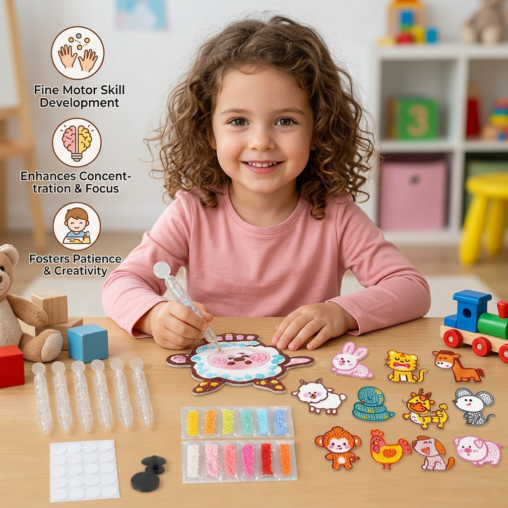 DIY Dot Bead Sticker Art Kit for Kids