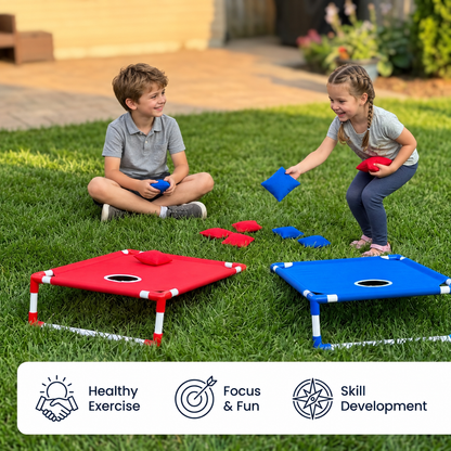 Indoor & Outdoor Two-Color Bean Bag Toss Game for Kids