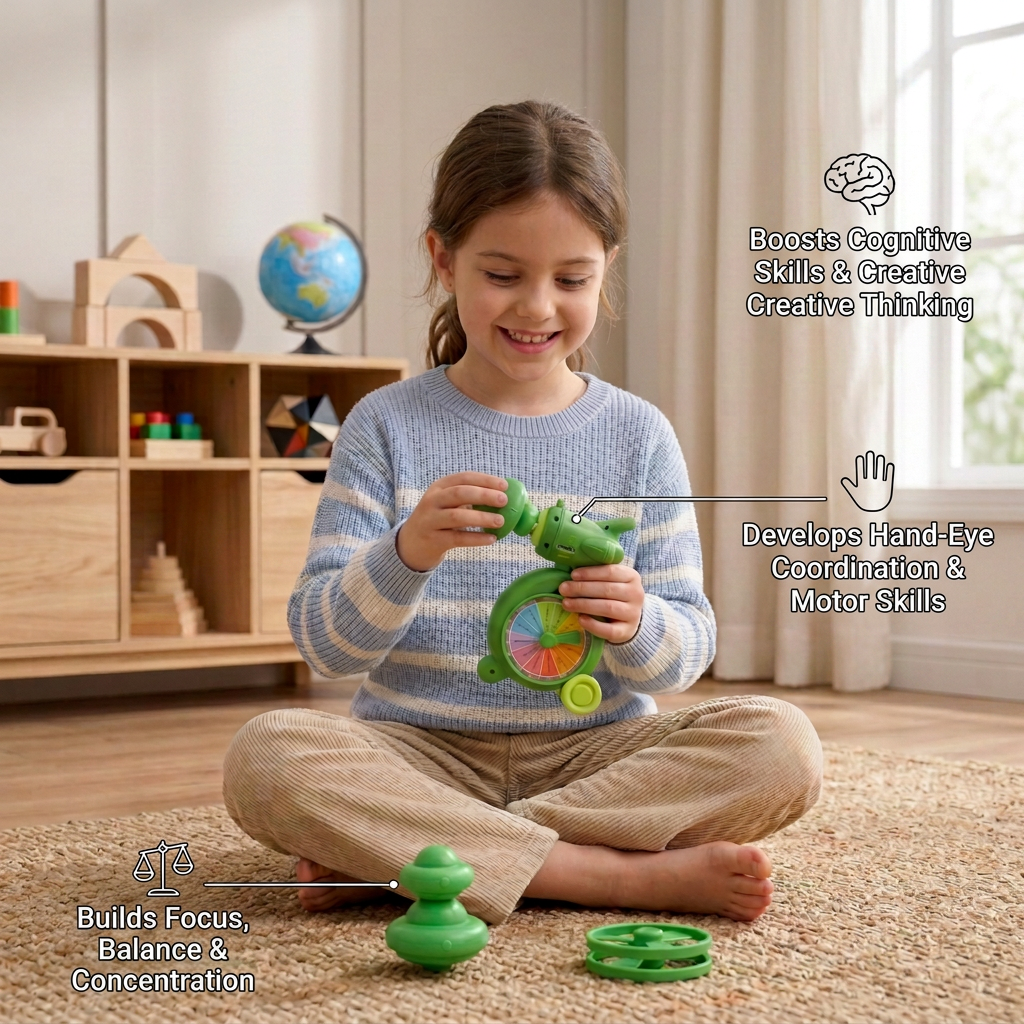 5-in-1 Gyro Educational Toy – Spinning, Balancing & Stacking Skill Game for Kids