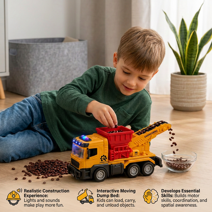 Construction Dump Truck Toy with Lights & Sounds