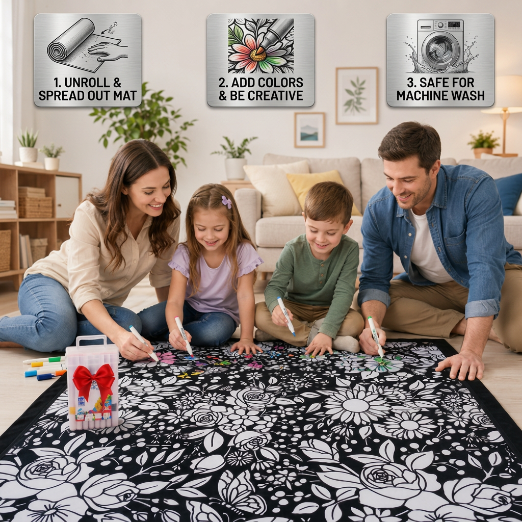 DIY Colouring Blanket for the Whole Family