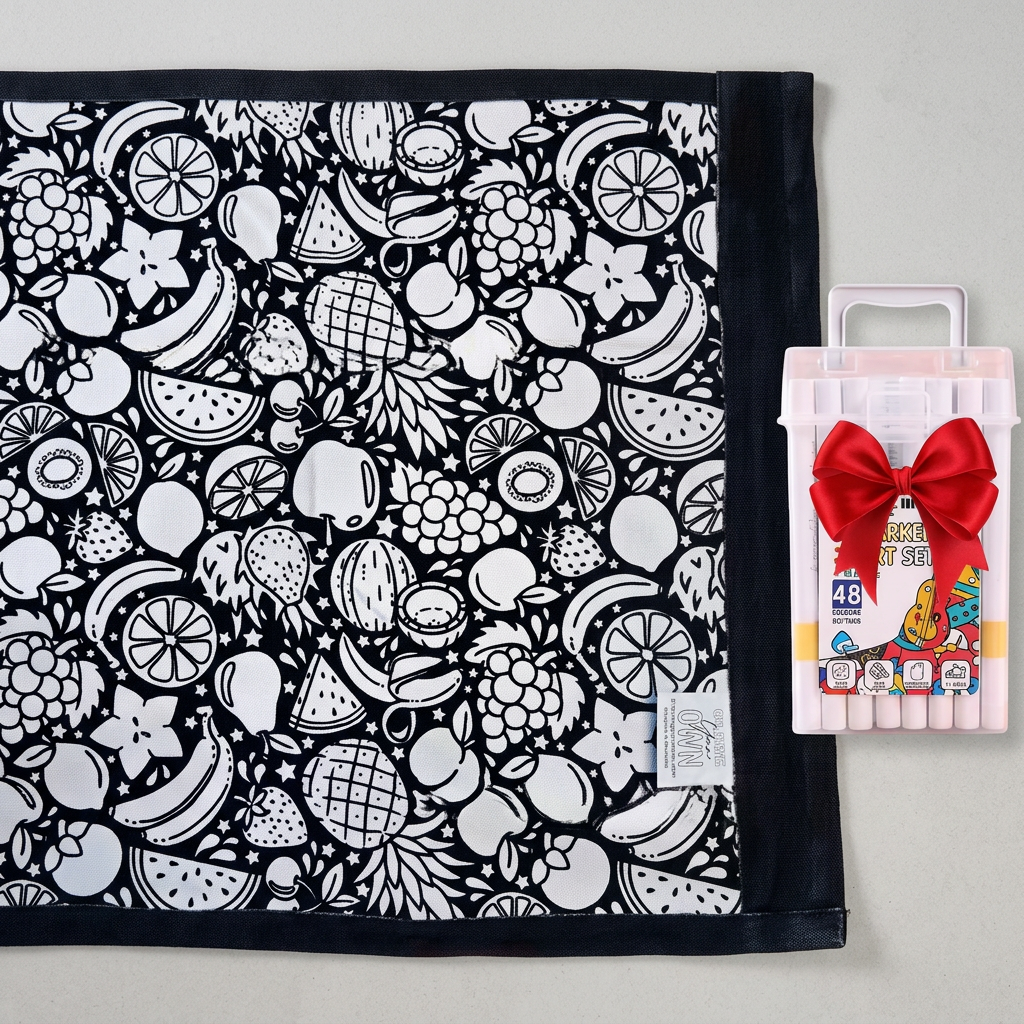 DIY Colouring Blanket for the Whole Family
