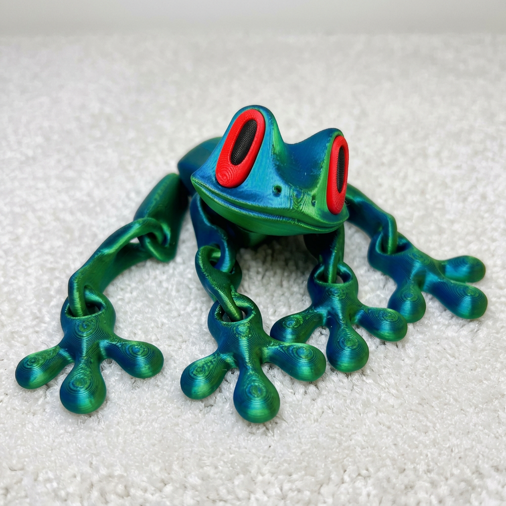 3D Printed Magnetic Flexible Frog Fidget Toy