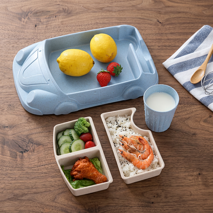 Kids Dinnerware Set in Car Design