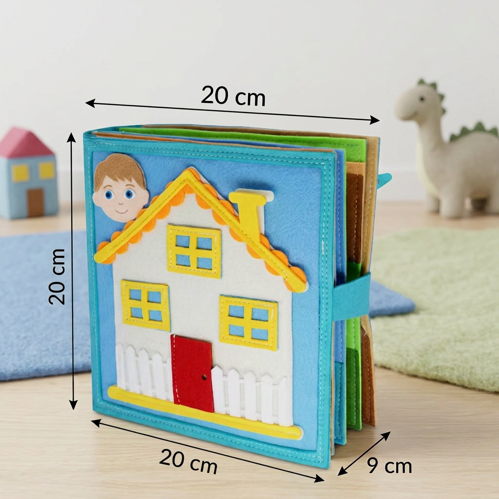 Montessori Felt Busy Book for Children – Dressing, Sorting & Everyday Learning