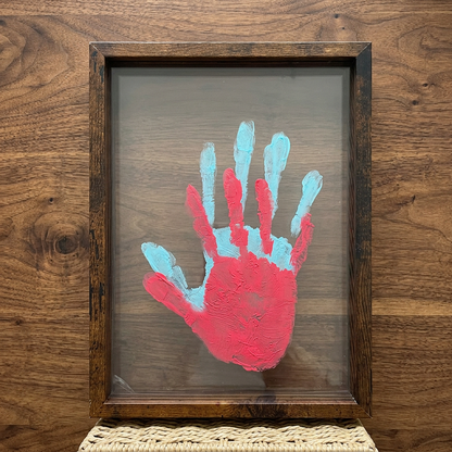 DIY Wooden Handprint Photo Frame Kit – Family Keepsake Set with Paints