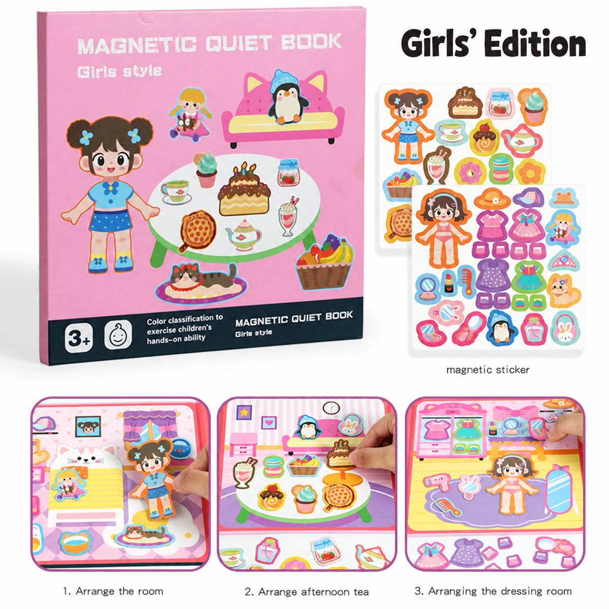 Montessori Magnetic Quiet Book – Creative Dress-Up & Scene Play
