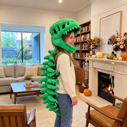 Funny Dinosaur Skeleton Plush Costume