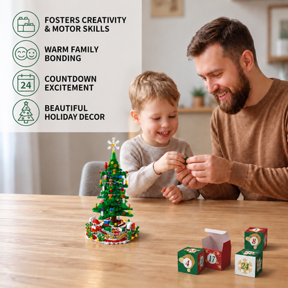 Christmas Tree Building Blocks Advent Calendar for Kids