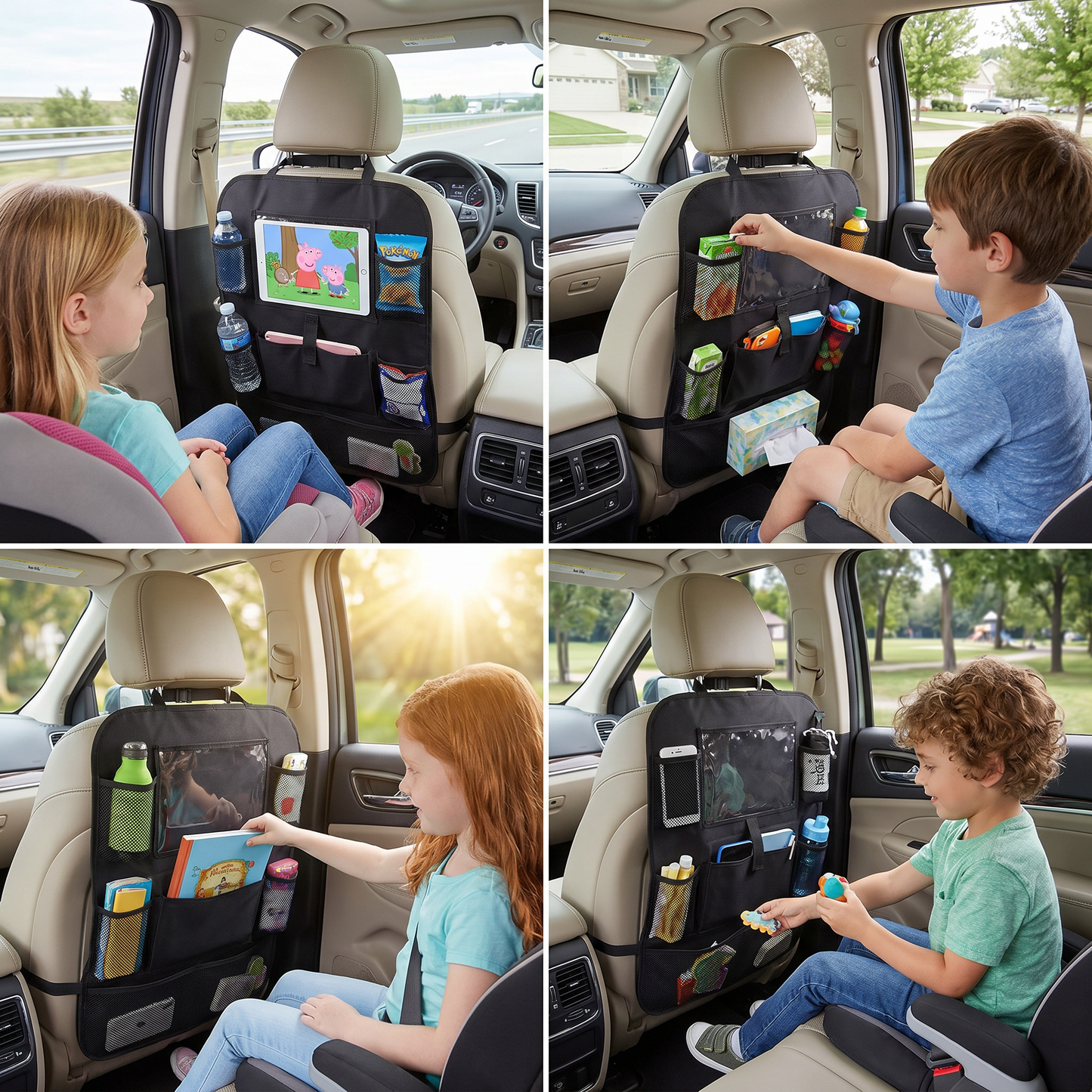 Car Seat Protector and Organizer for Children