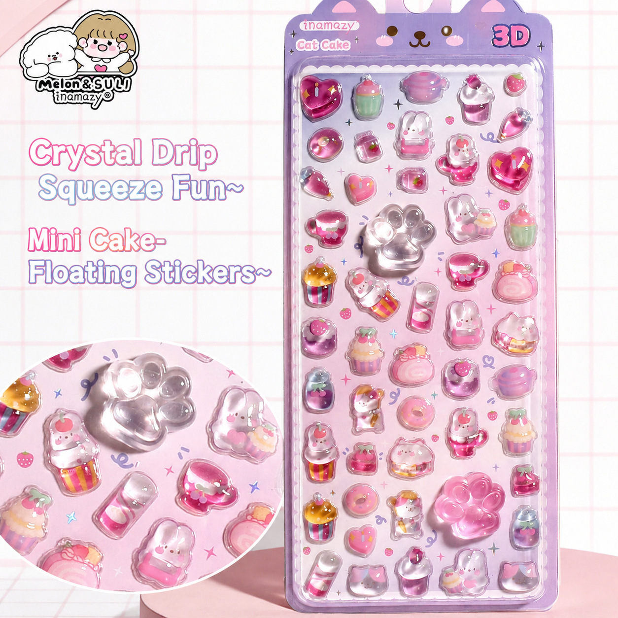 3D Squishy Pet Paw Stickers – Cute Puffy Stickers for Kids