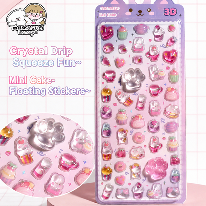 3D Squishy Pet Paw Stickers – Cute Puffy Stickers for Kids