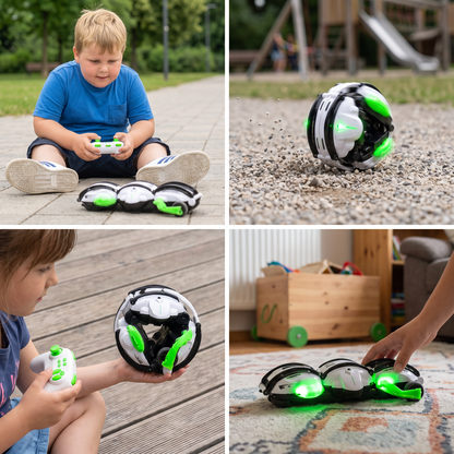 2-in-1 Remote Control Transforming Stunt Car with 360° Rotation & LED Lights