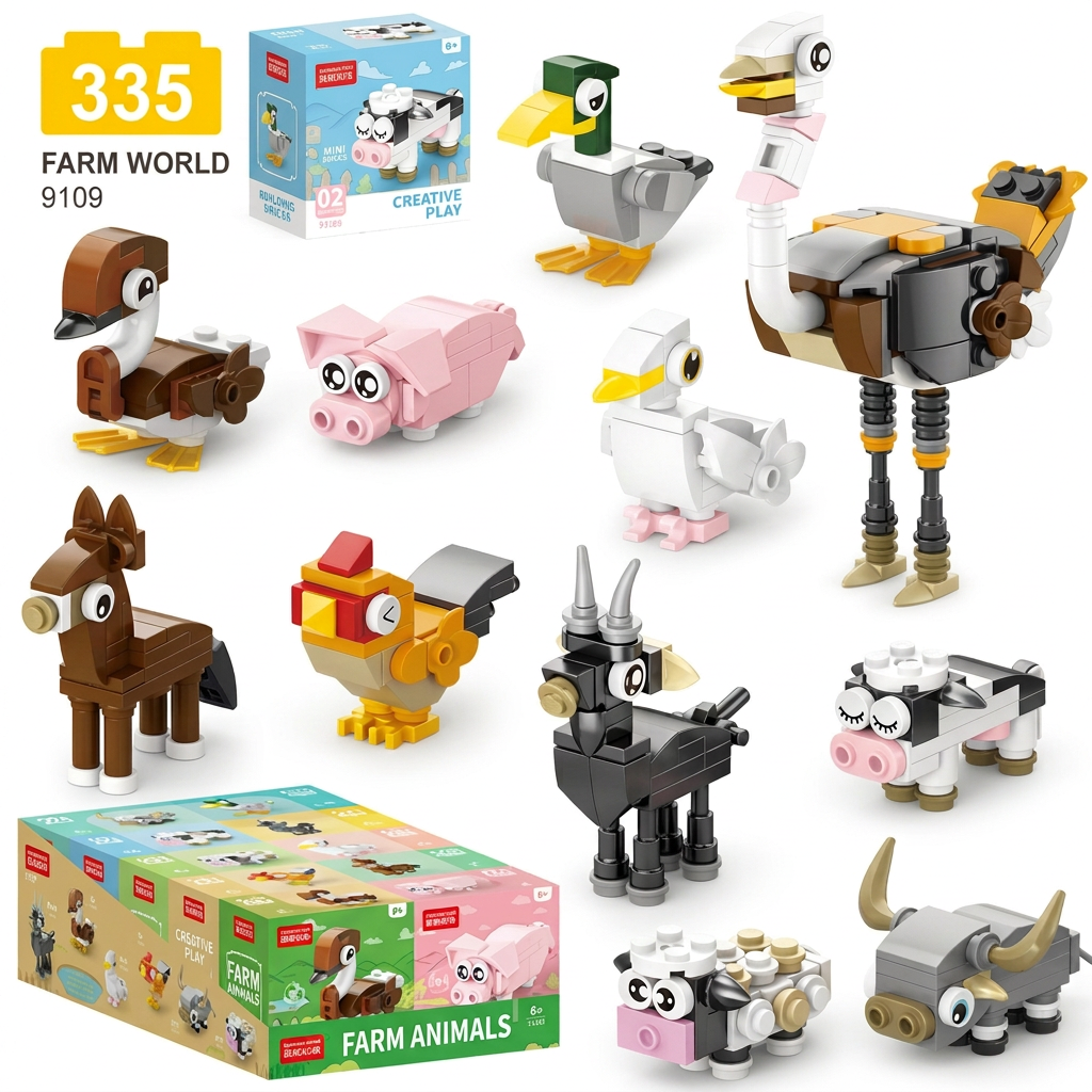 Animal Building Blocks Set