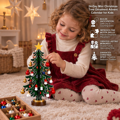 24-Day Mini Christmas Tree Ornament Advent Calendar for Kids