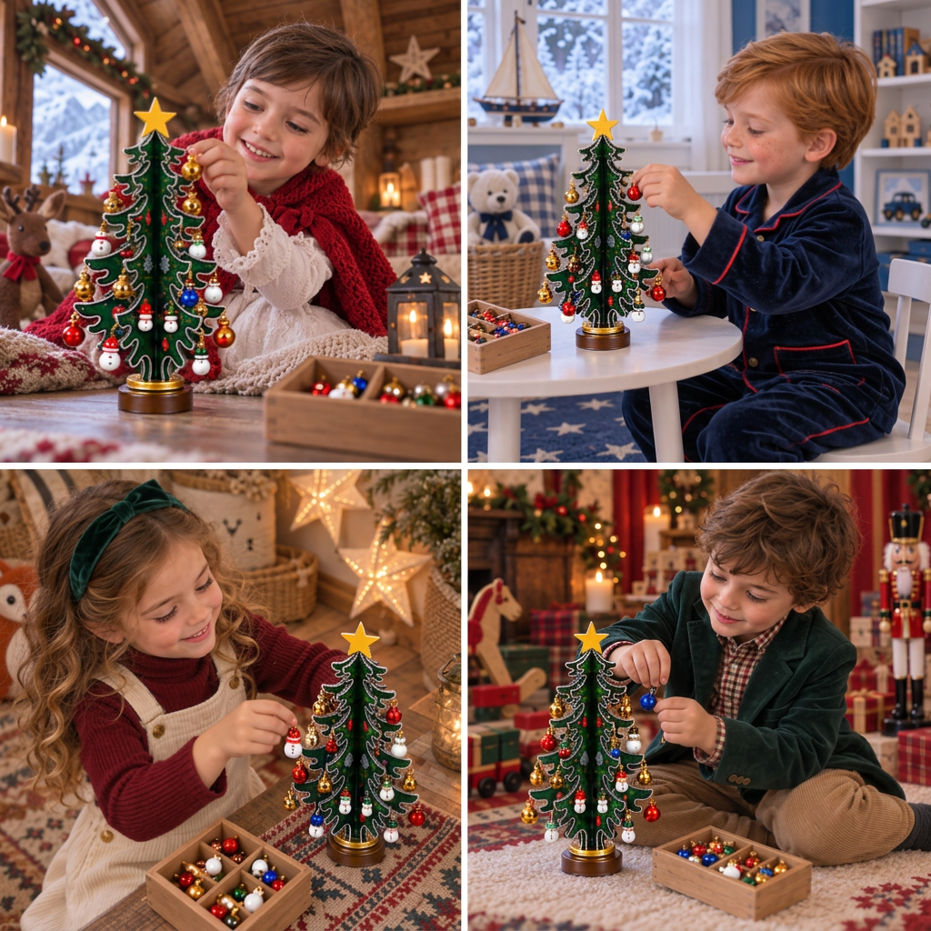 24-Day Mini Christmas Tree Ornament Advent Calendar for Kids