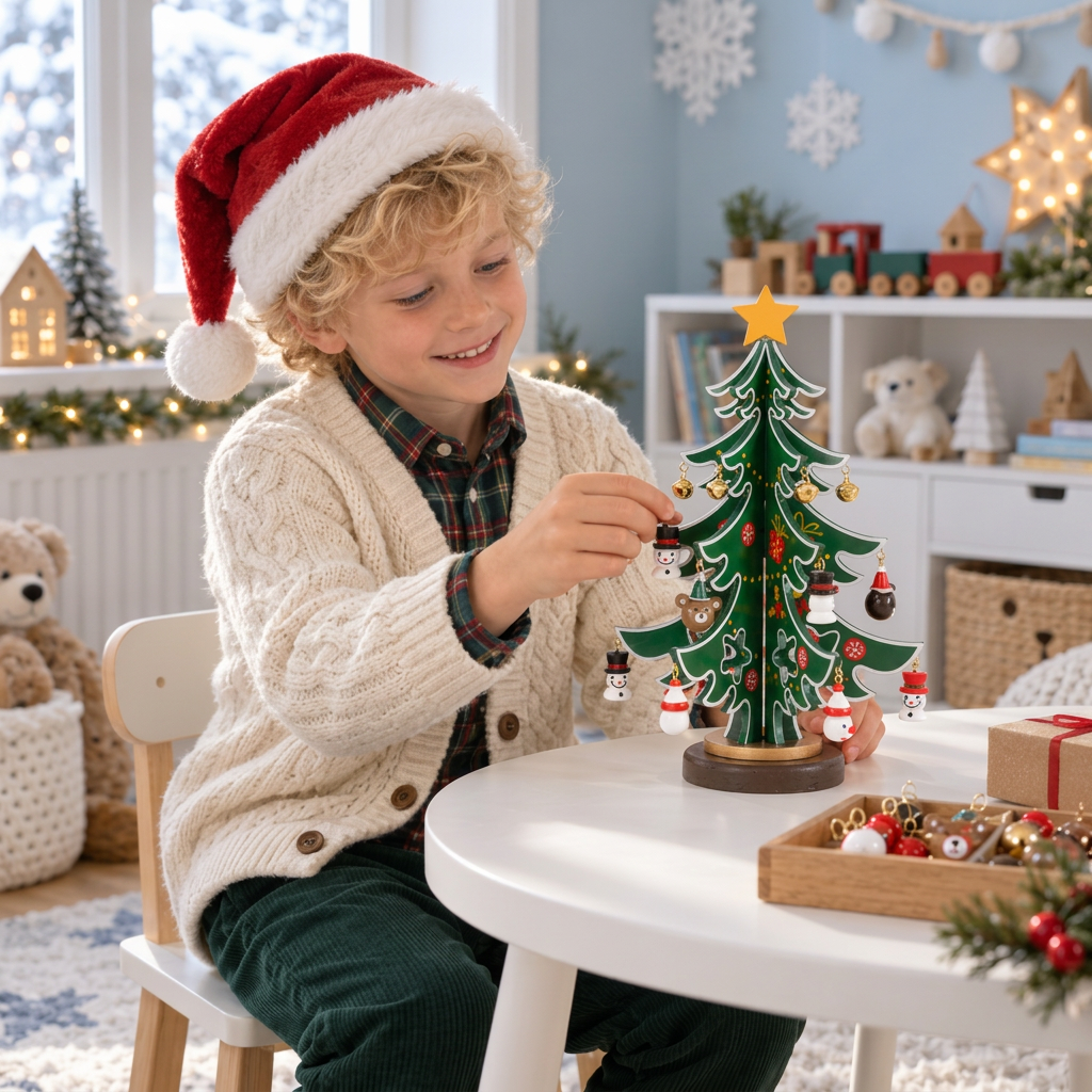 24-Day Mini Christmas Tree Ornament Advent Calendar for Kids