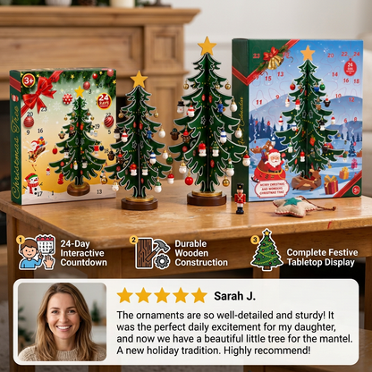 24-Day Mini Christmas Tree Ornament Advent Calendar for Kids