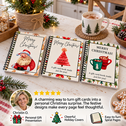DIY Christmas Gift Card Book – Spiral-Bound Holiday Gift Organizer