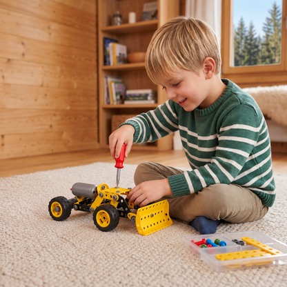 10-in-1 Creative Electric Construction Truck Building Set for Kids