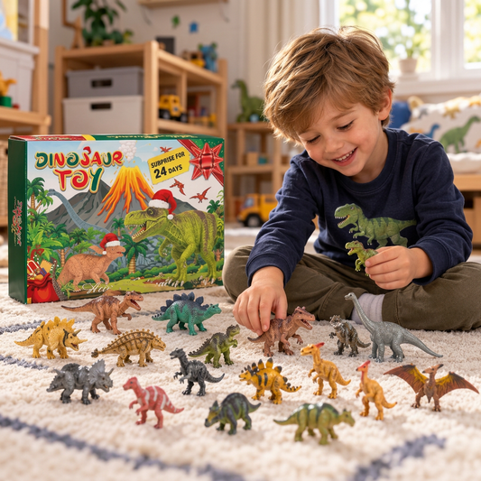 24-Day Dinosaur Toy Advent Calendar with Surprise Figures
