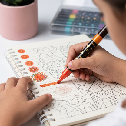 Glitter Dual-Tip Acrylic Paint Marker Set