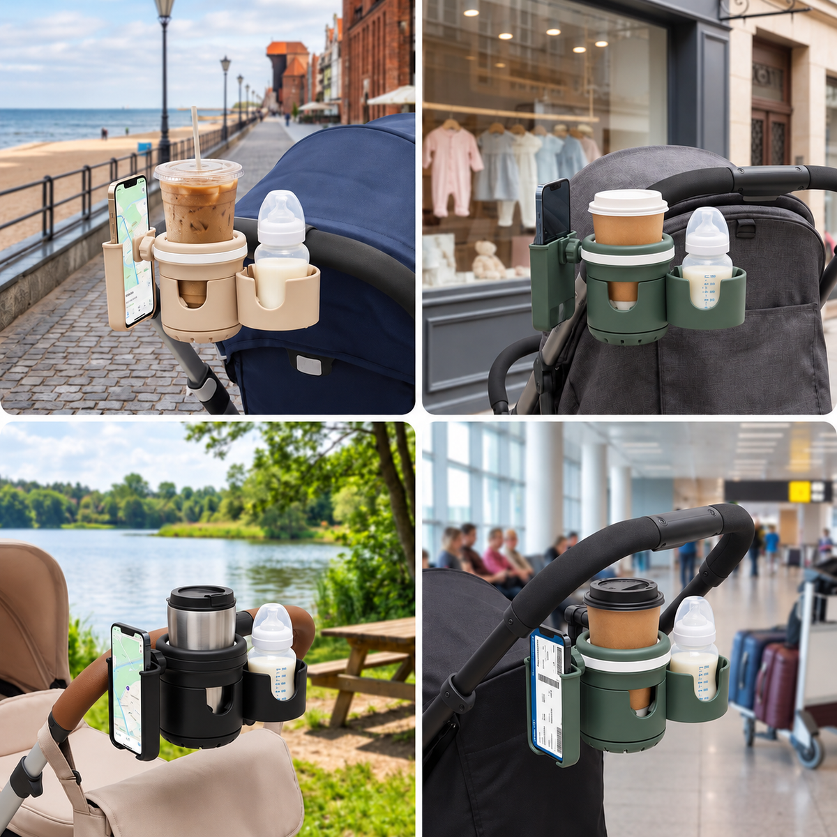 3-in-1 Baby Stroller Cup & Phone Holder