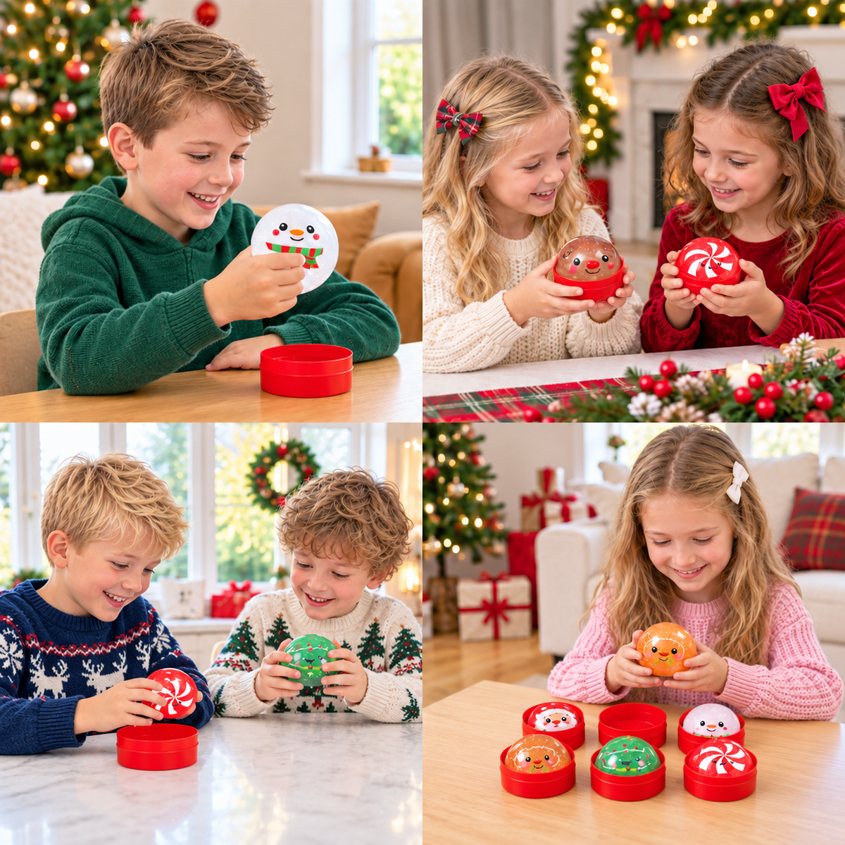 Christmas Dumpling Squishy Stress Relief Toy Set