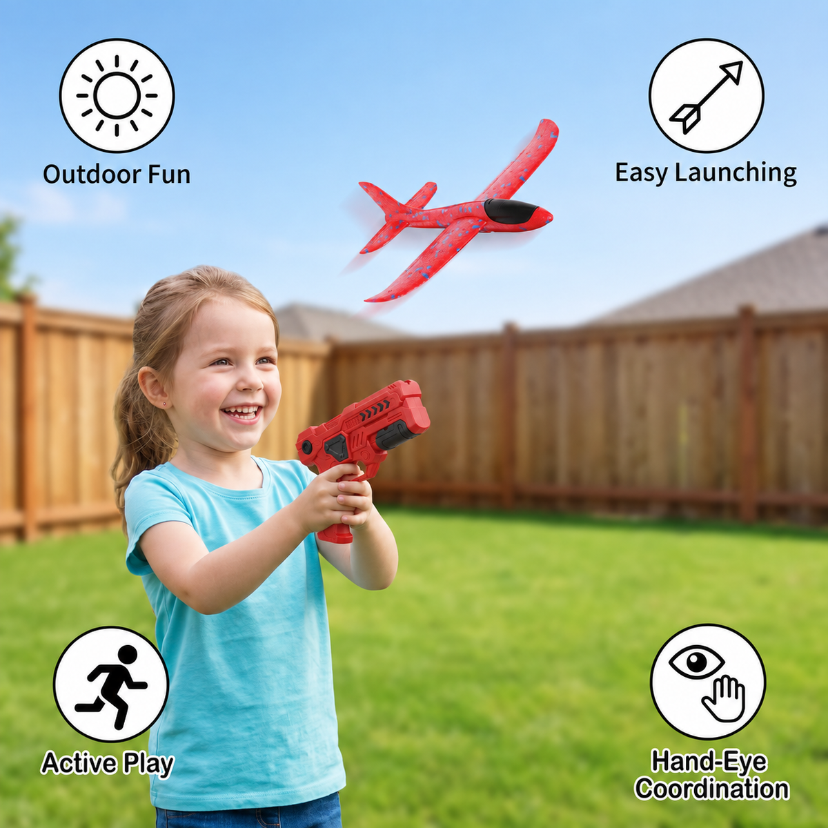Foam Glider Airplane Launcher Set