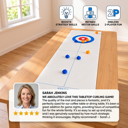 Portable Tabletop Curling Game – 2-Player Competition Set