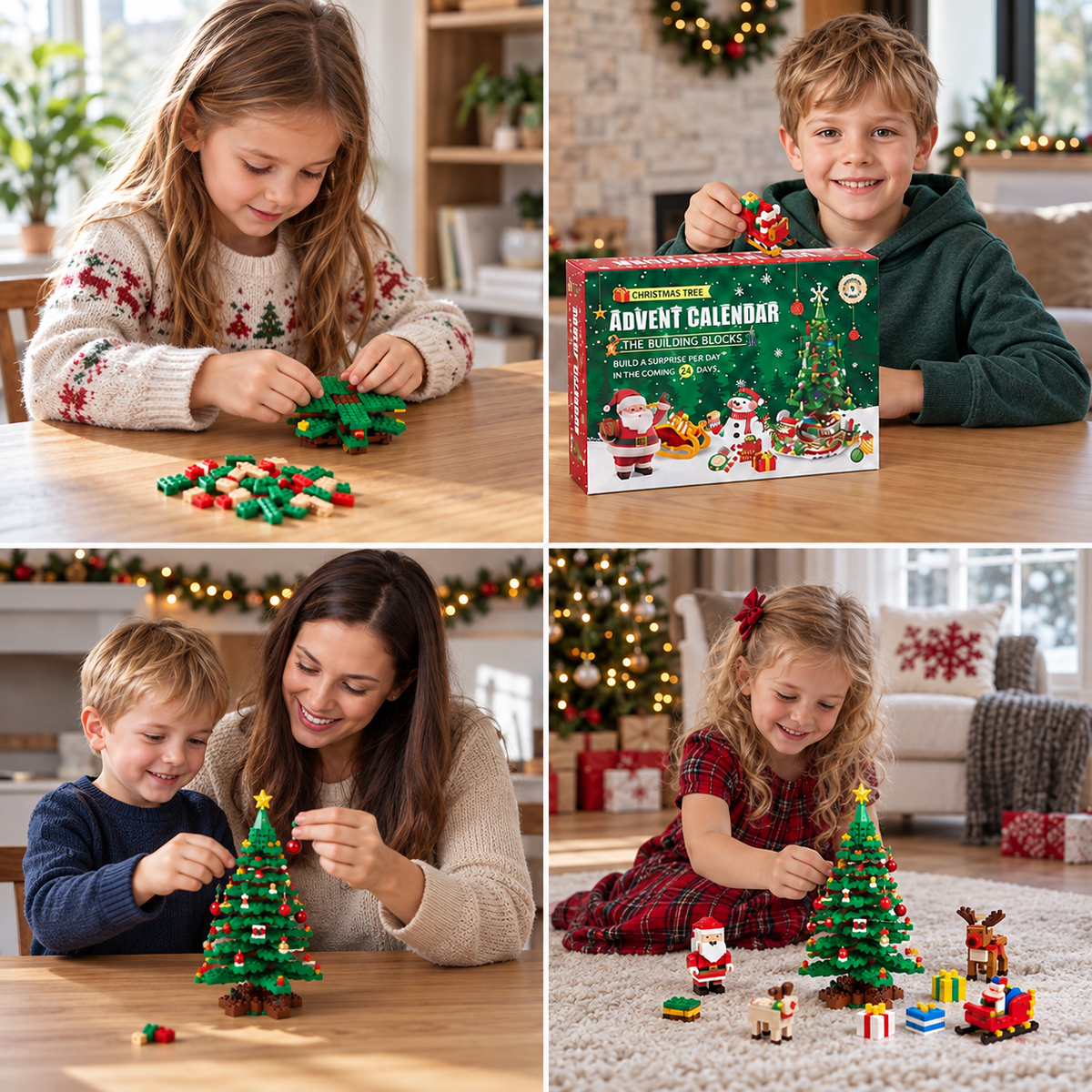 Christmas Tree Building Blocks Advent Calendar for Kids