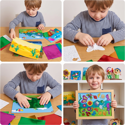 DIY Foil Art Kit – No-Mess Animal Crafts for Kids