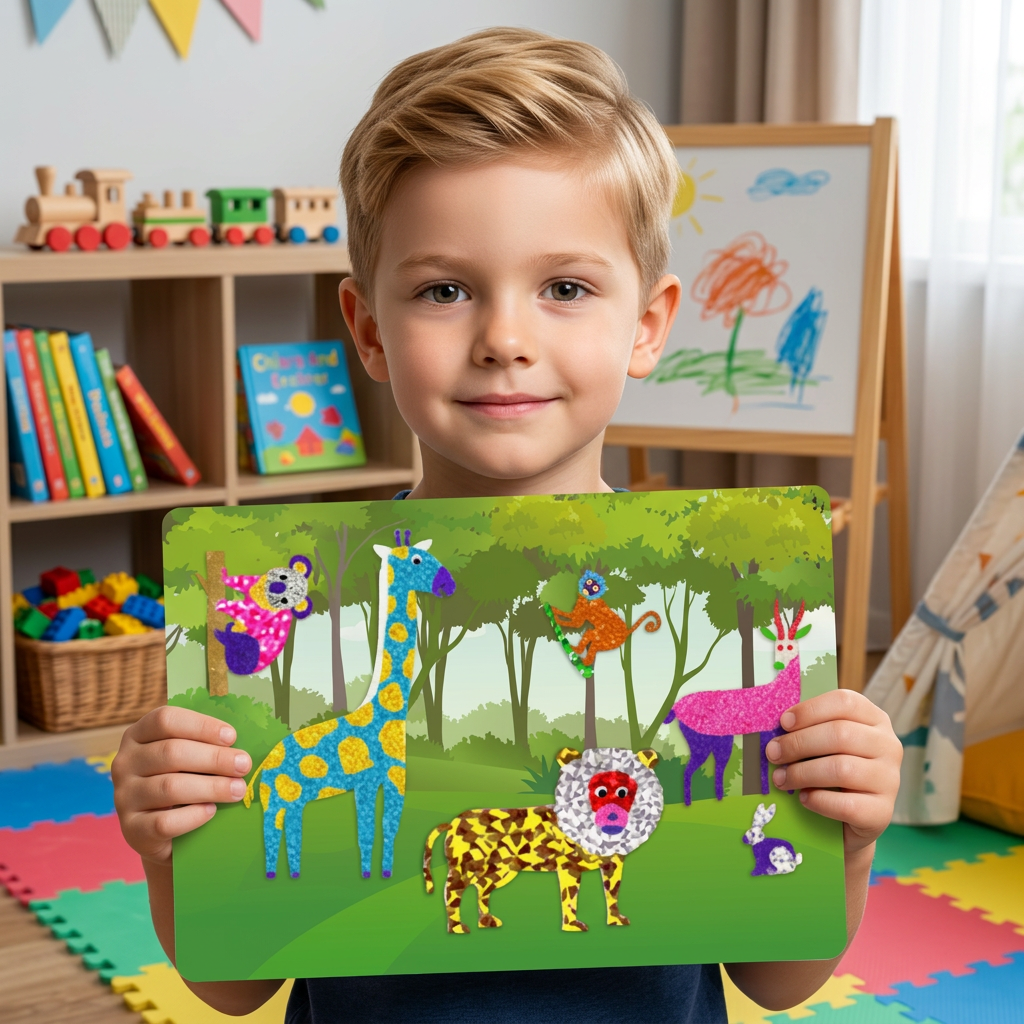 DIY Foil Art Kit – No-Mess Animal Crafts for Kids