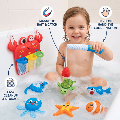 Montessori Magnet Fishing Bath Toy Set