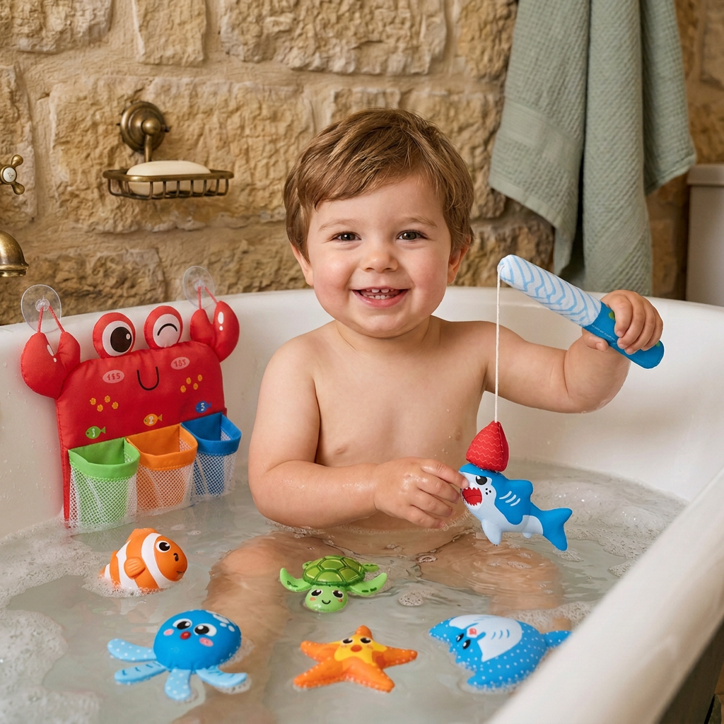 Montessori Magnet Fishing Bath Toy Set
