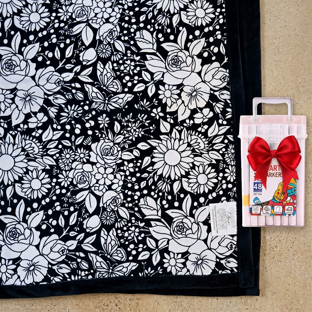 DIY Colouring Blanket for the Whole Family