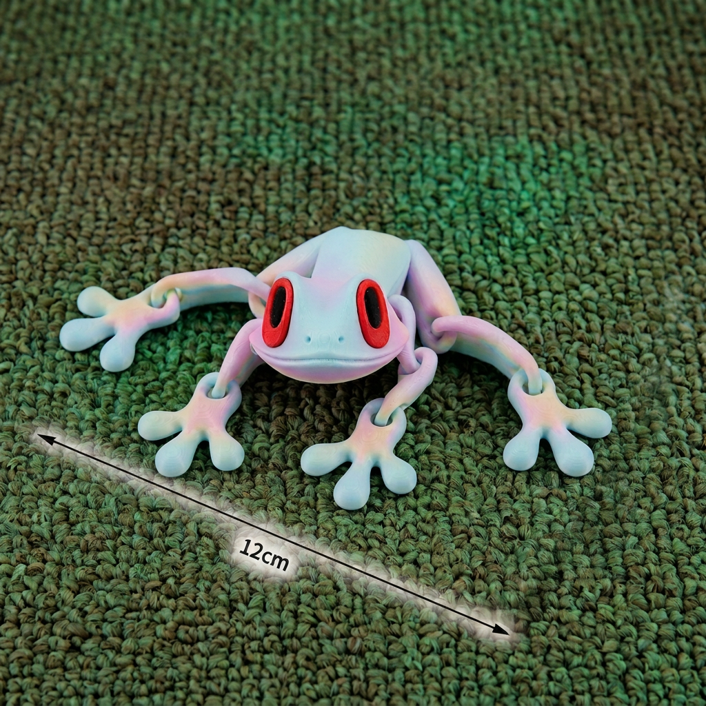 3D Printed Magnetic Flexible Frog Fidget Toy